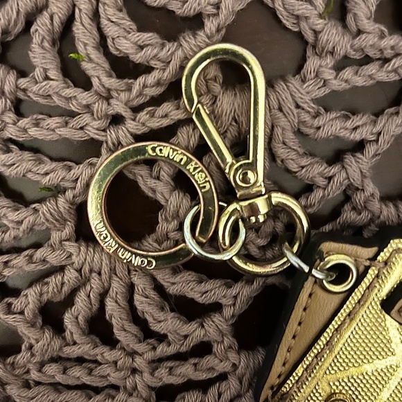 Calvin Klein Gold and Tan Keychain - Picture 2 of 5
